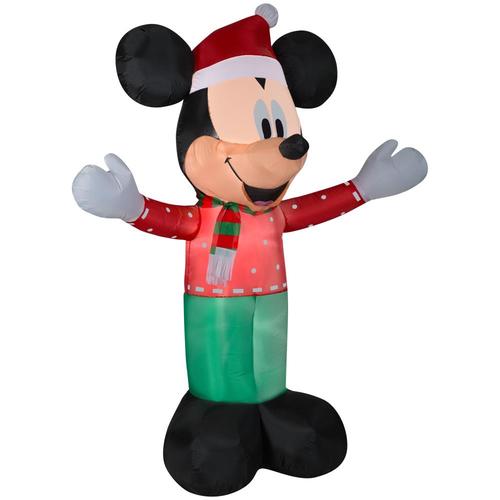 Disney 6-ft Lighted Mickey Mouse Christmas Inflatable At Lowes.com