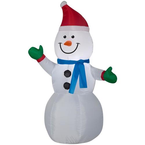 Gemmy 3.5-ft Lighted Snowman Christmas Inflatable in the Christmas ...