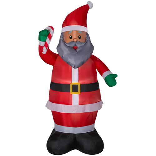 Holiday Living 6.99-ft Lighted Santa Christmas Inflatable at Lowes.com