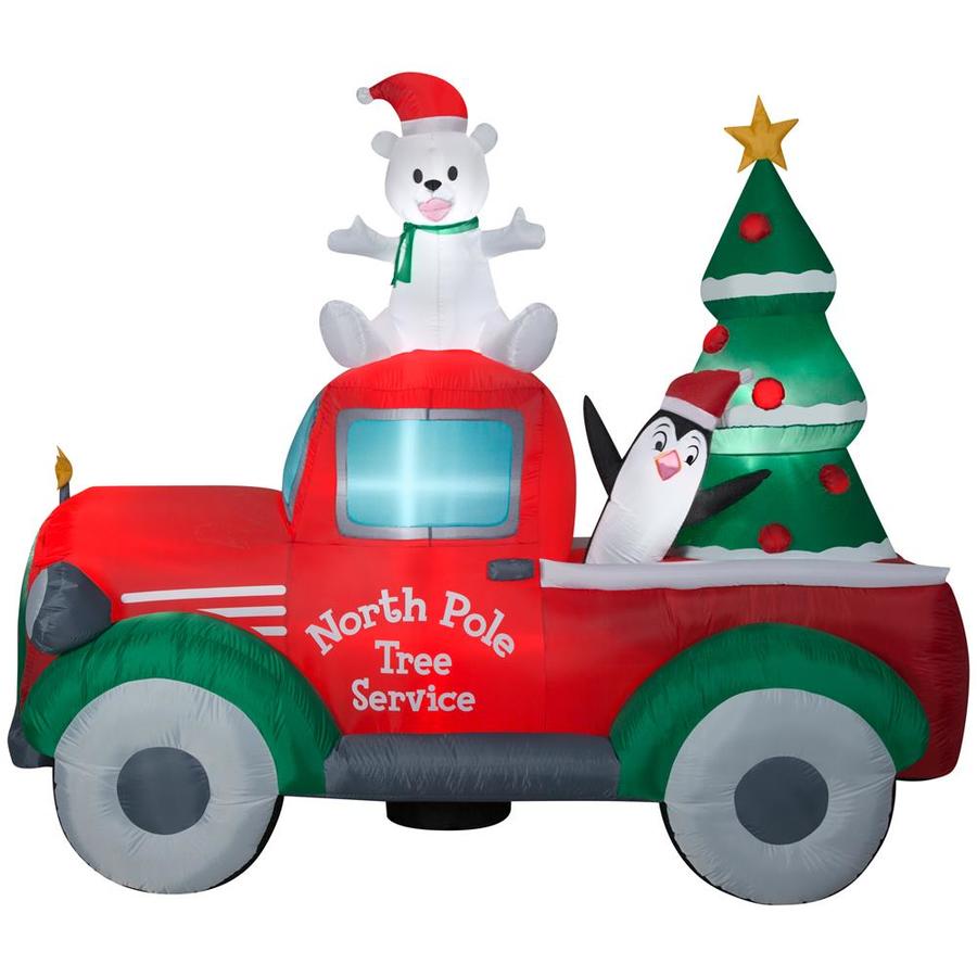 Holiday Living 7.22ft Lighted Polar Bear Christmas Inflatable at