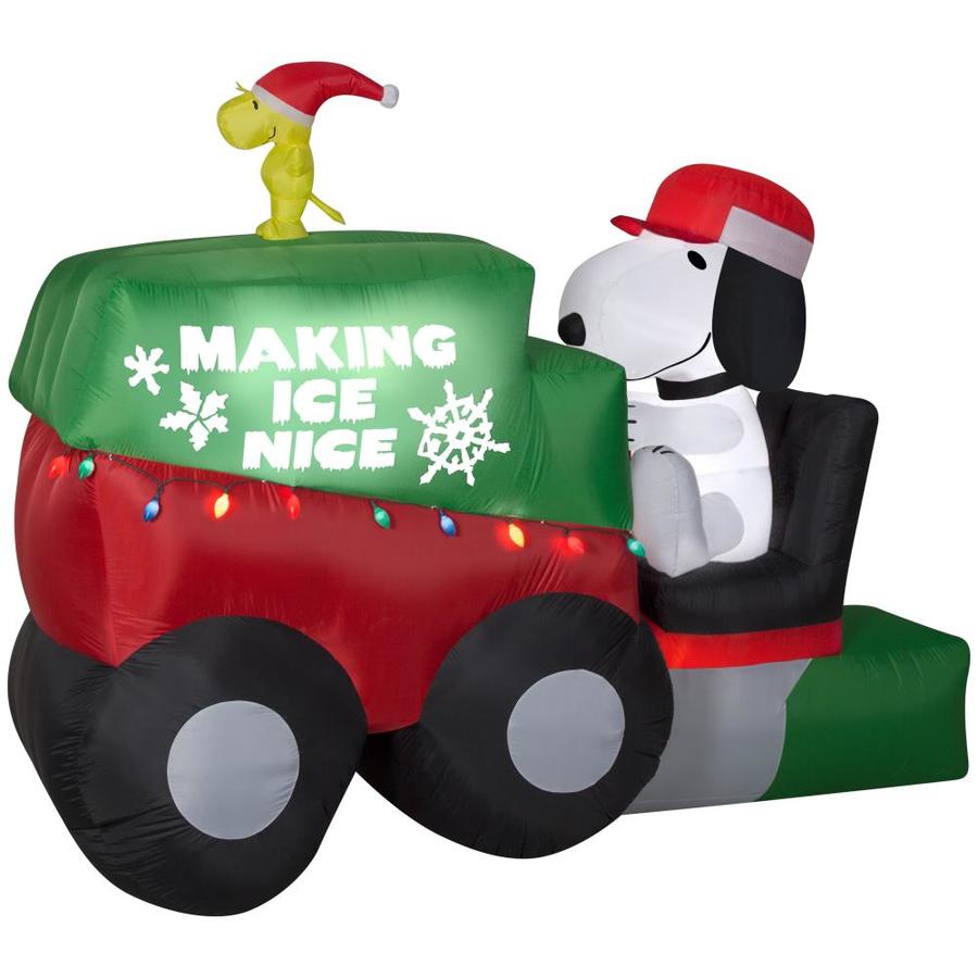 Peanuts 6.99ft Animatronic Lighted Snoopy Christmas Inflatable at