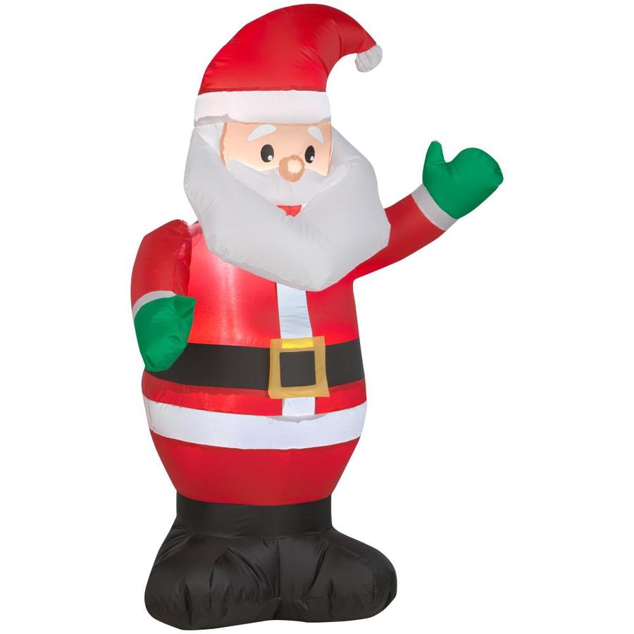 Gemmy 3.5-ft Lighted Santa Christmas Inflatable in the Christmas ...