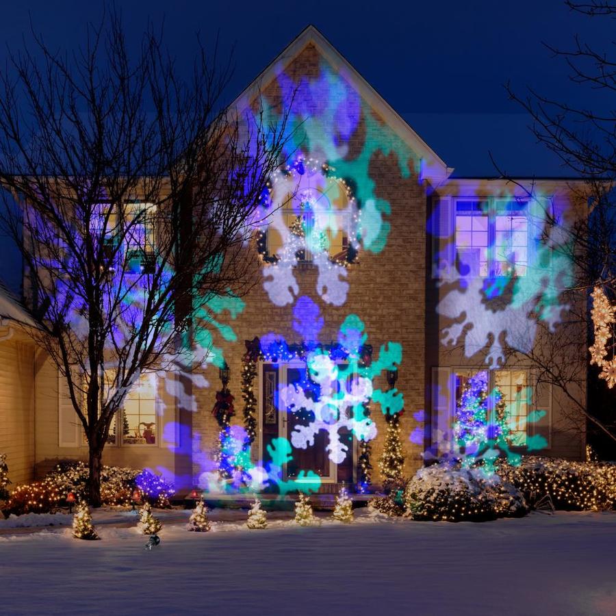 Gemmy Lightshow Projection Multi-Function Multicolor LED Snowflakes ...
