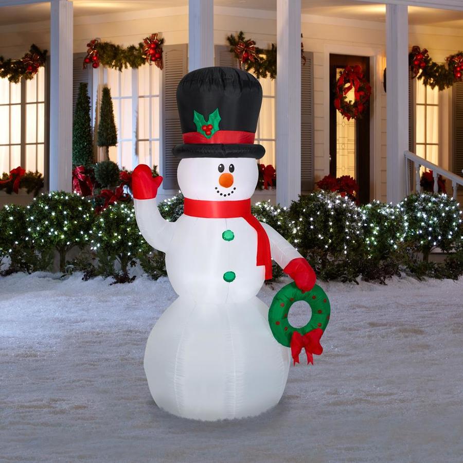 Gemmy 6.9882-ft Lighted Snowman Christmas Inflatable in the Christmas ...
