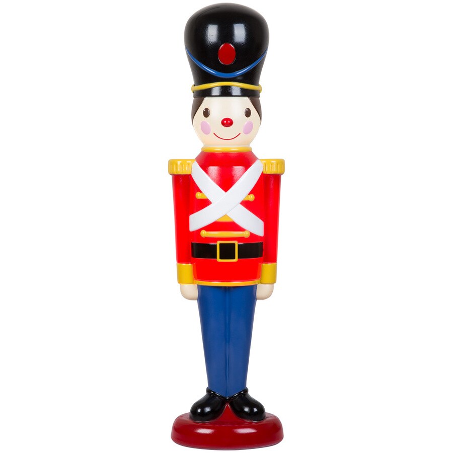 Gemmy Lighted Blow Mold Outdoor Decor Toy Soldier In The Christmas Statues Greeters Department At Lowes Com