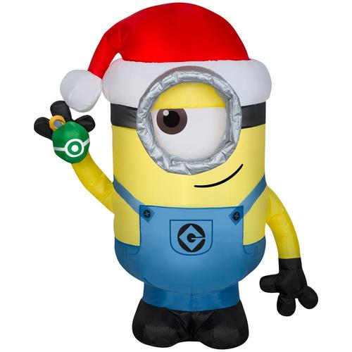 Universal 3.5105-ft Lighted Minion Christmas Inflatable at ...