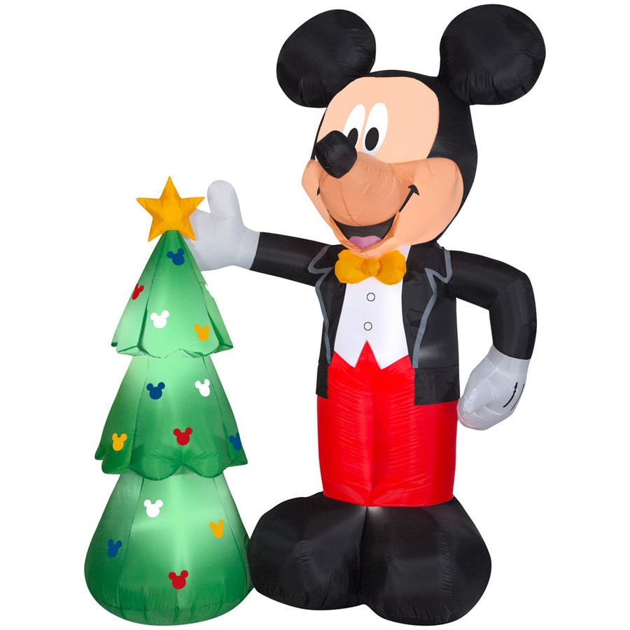Disney 7 5131 Ft Lighted Mickey Mouse Christmas Inflatable In The Christmas Inflatables Department At Lowes Com