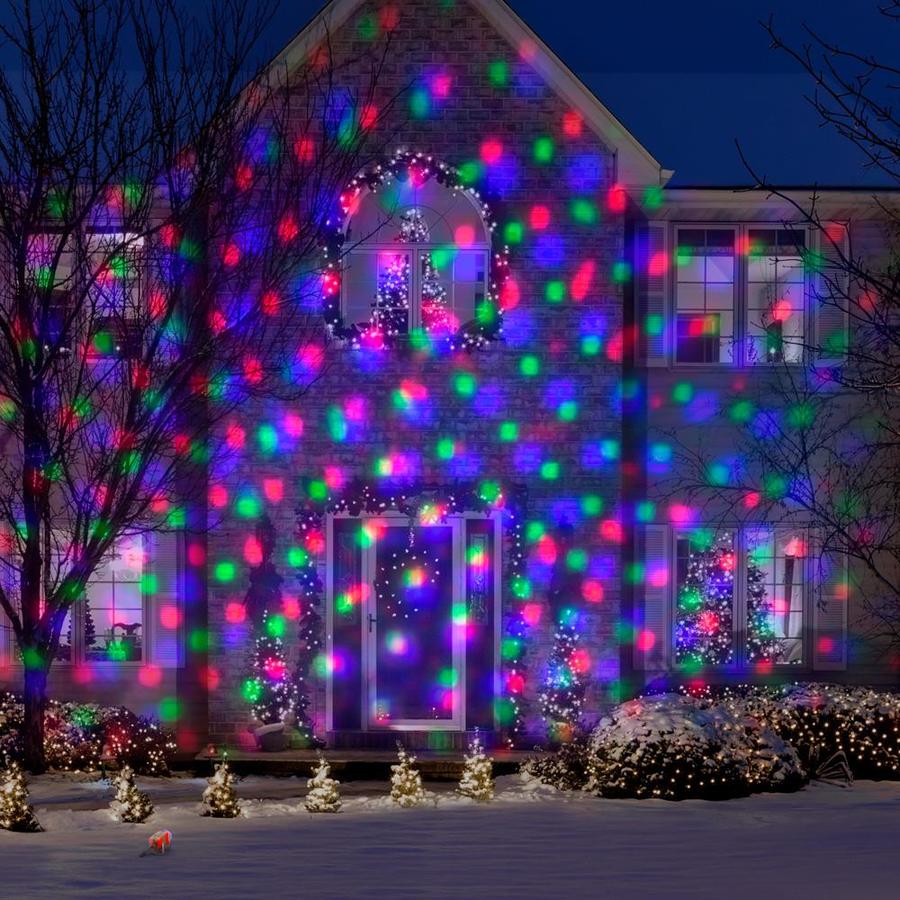 Gemmy Lightshow Swirling Multicolor LED Stars Christmas Indoor/Outdoor ...