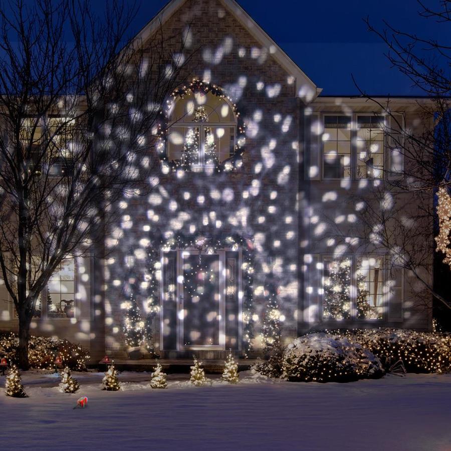 LightShow Swirling White LED Stars Christmas Indoor/Outdoor Light Show ...