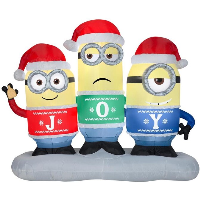 Gemmy 62.99-ft Lighted Minion Christmas Inflatable in the Christmas ...