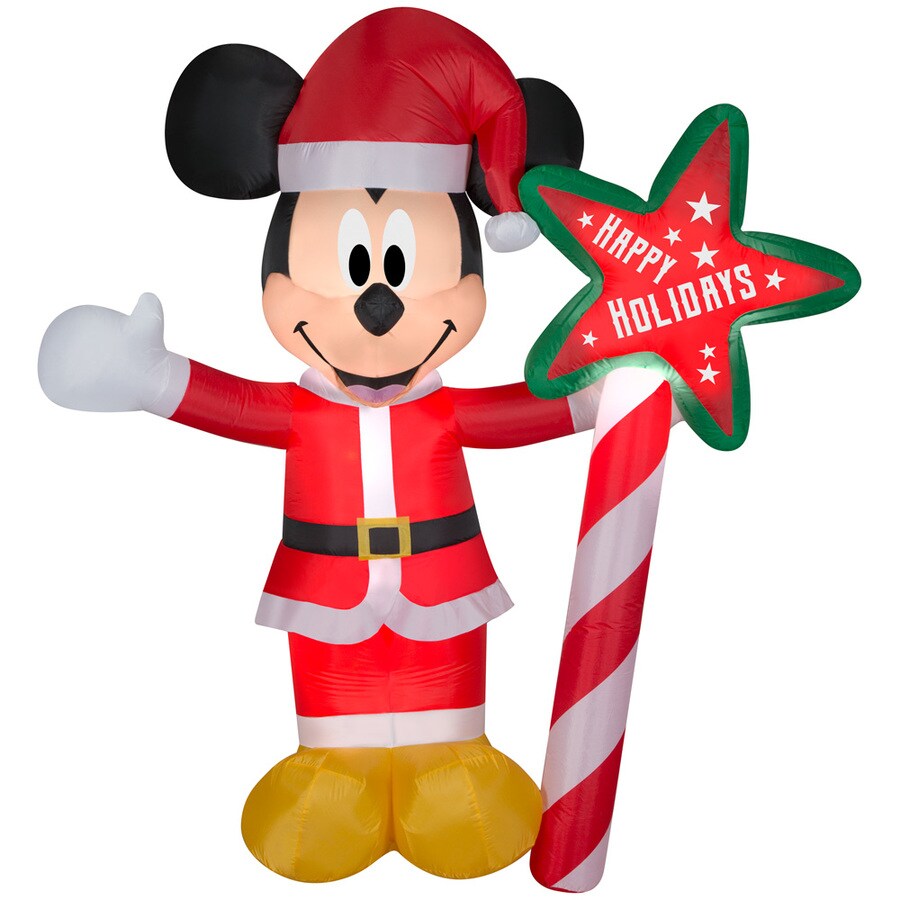 Disney BF AB 7-FT MICKEY WITH SIGN In The Christmas Inflatables ...