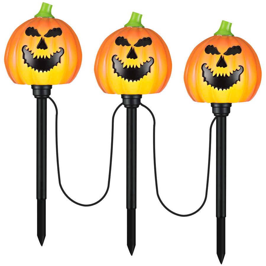 Gemmy 3Marker Multicolor PlugIn Halloween Pathway Markers in the