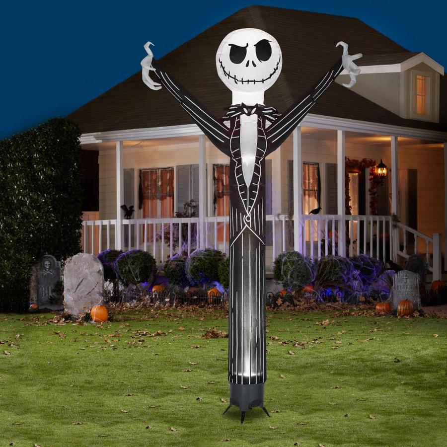 Gemmy 12-ft x 6.25-ft Lighted Jack Skellington Halloween Inflatable in ...