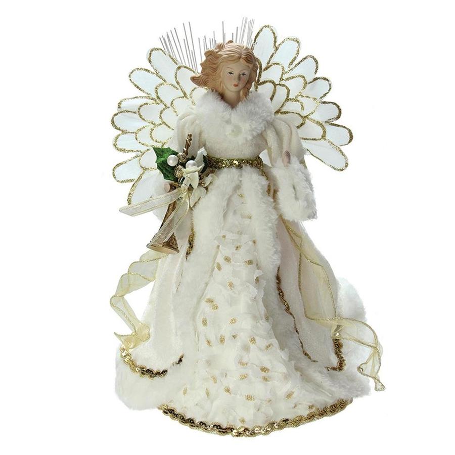 Northlight 14in Prelit BatteryOperated Fiber Optic Angel in Cream