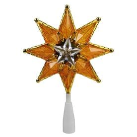 Northlight Mosaic Star Christmas Tree Topper - 8" - Clear Lights