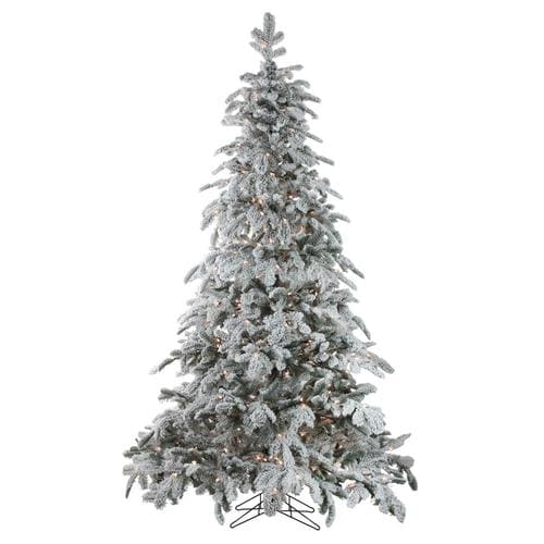 Northlight 4.5-ft Noble Fir Pre-Lit Traditional Flocked Artificial ...