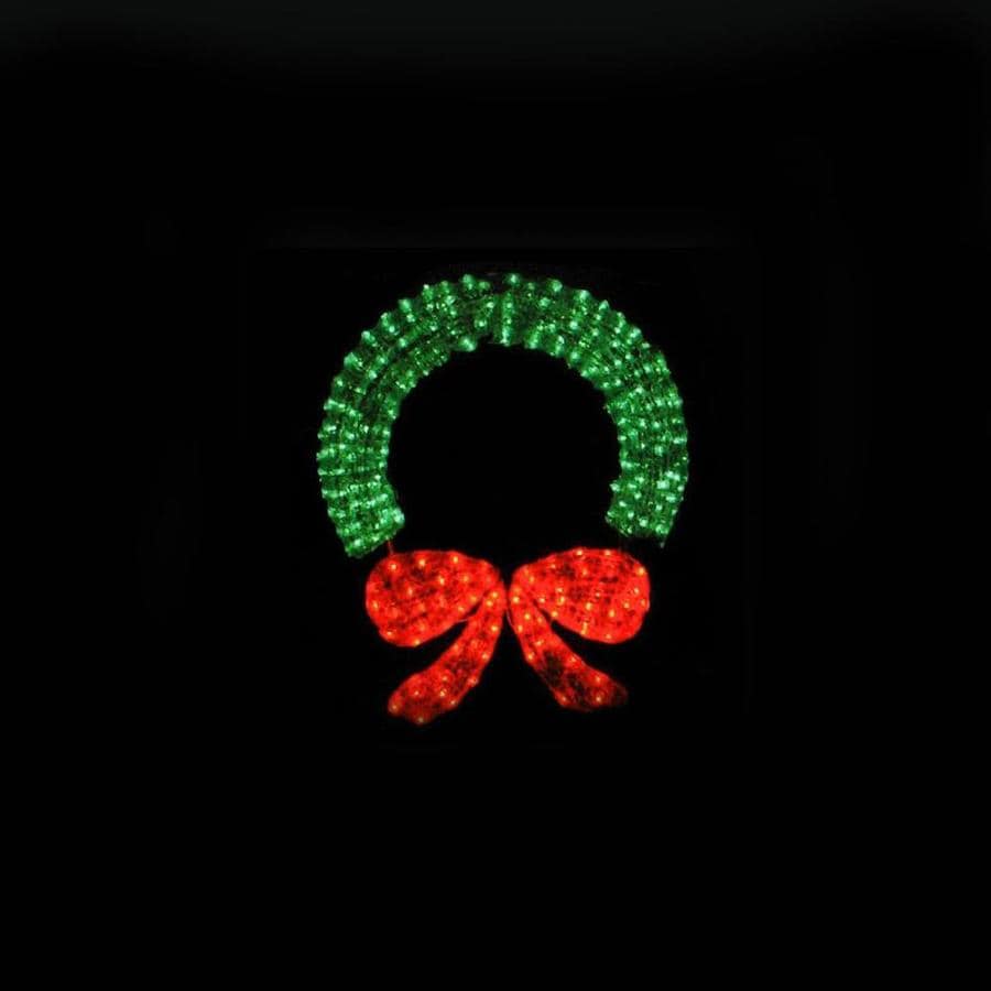 Northlight Lighted Crystal 3-D Outdoor Christmas Wreath at Lowes.com