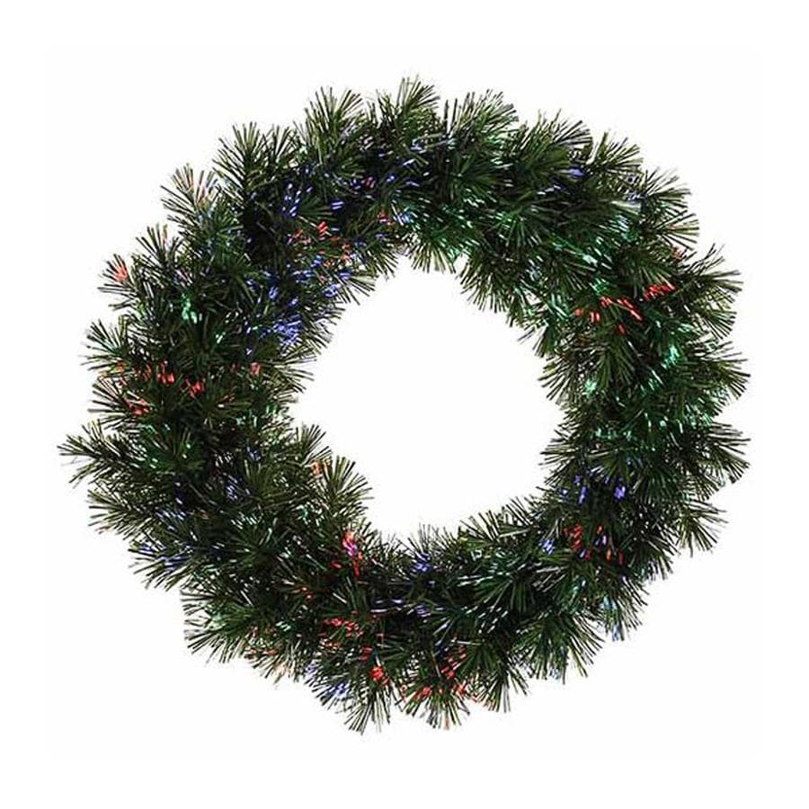 Northlight 30 In Pre Lit Indoor Battery Operated Pine Artificial Northlight 30 In Pre Lit Indoor Battery Operated Pine Artificial Christmas Wreath With Multicolor Fiber Optic Lights