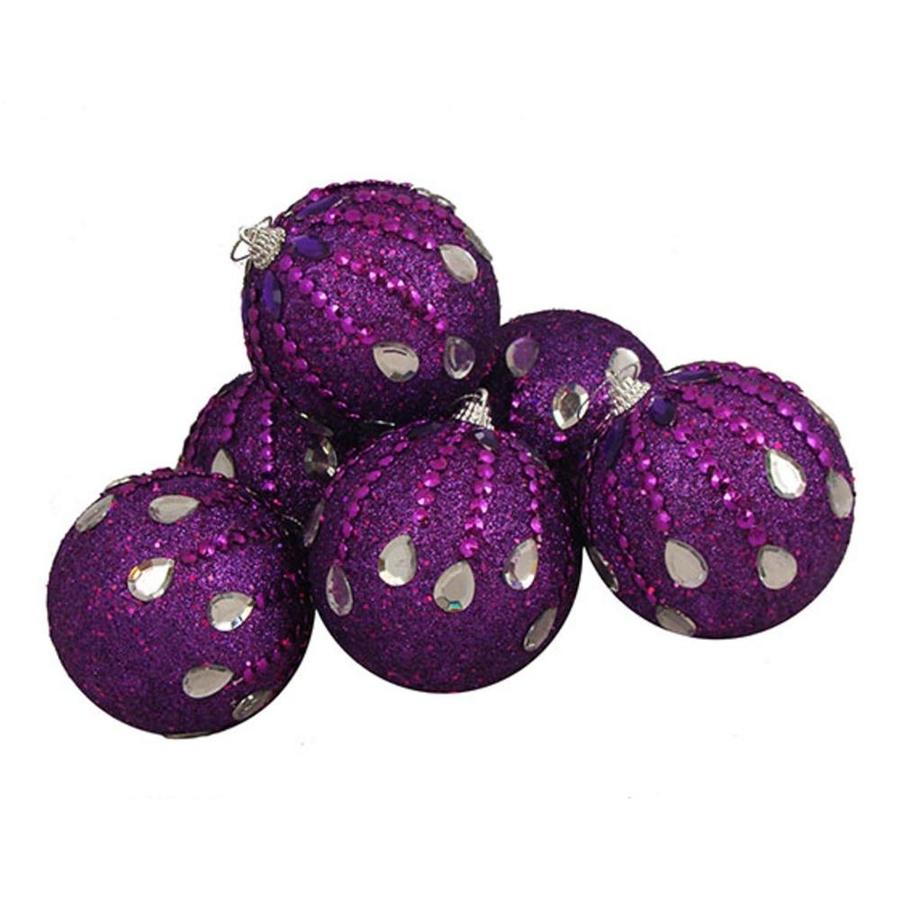 Northlight December Diamonds Magenta Purple Shatterproof Christmas Ball