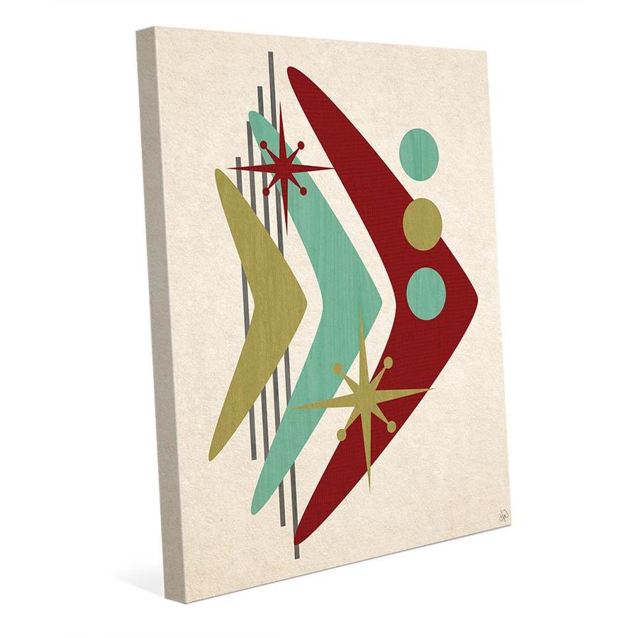 Creative Gallery RET0001209CAN16X20XX Graphic Retro Boomerang Fish Print on Canvas