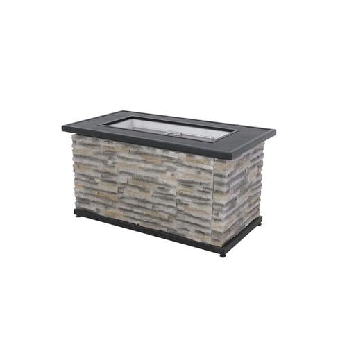 Allen Roth 47 64 In W 55000 Btu Brown Tabletop Steel Fire Pit At