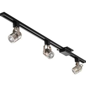 Linear Track Lighting Kits At Lowes Lithonia Lighting Ltikmsbk Led Series Track Kit 3 Light 44 In Brushed Nickel Dimmable