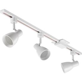 Linear Track Lighting Kits At Lowes Lithonia Lighting Ltknstbf Series Track Kit 3 Light 44 In Matte White Dimmable Step