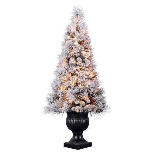 Holiday Living 4-ft Pre-Lit Slim Artificial Christmas Tree with 100