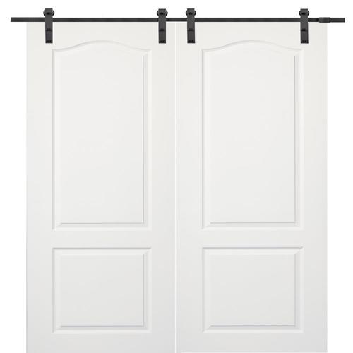MMI DOOR 60in x 80in Primed 2Panel Arch Top Molded Composite Barn
