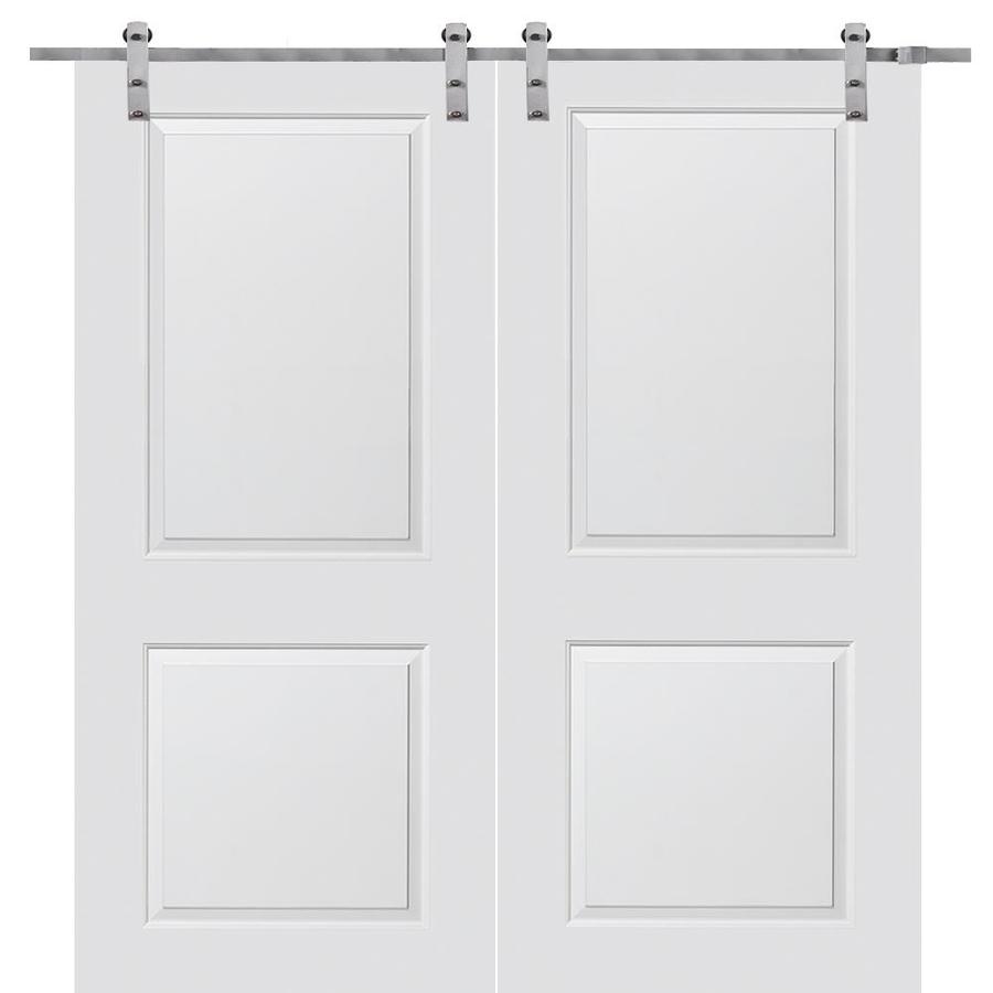 Mmi Door Primed 2 Panel Molded Composite Barn Door Hardware