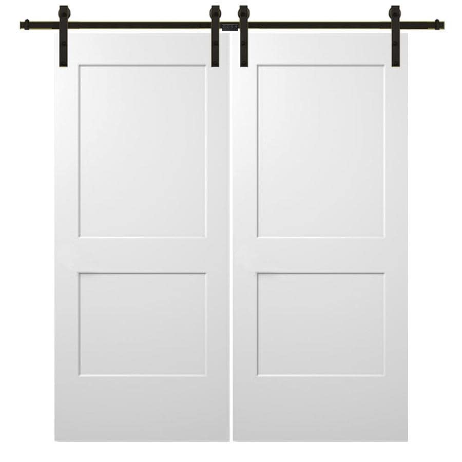 Mmi Door Primed 2 Panel Molded Composite Barn Door Hardware
