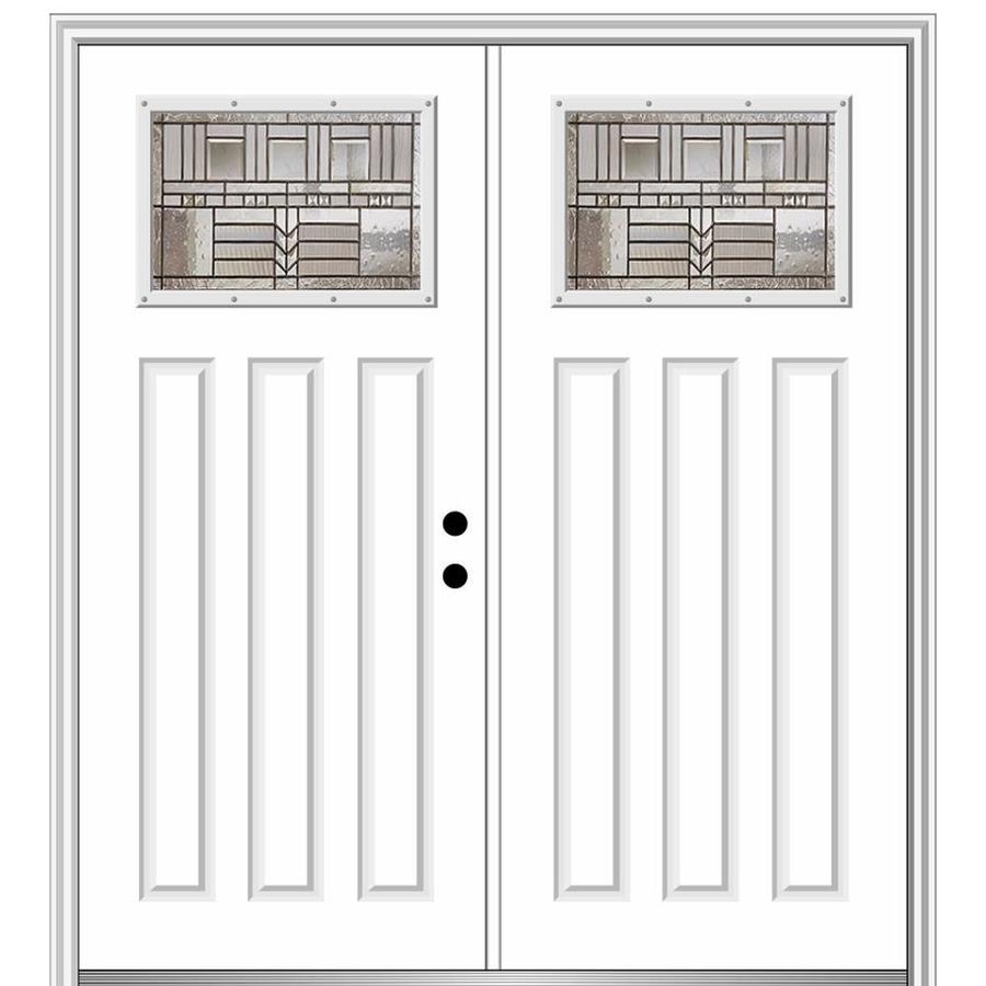 Mmi Door Craftsman Decorative Glass Left Hand Inswing