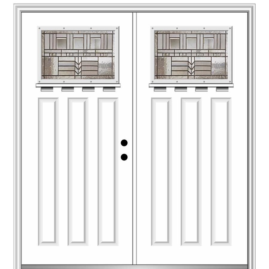 Mmi Door Craftsman Decorative Glass Left Hand Inswing