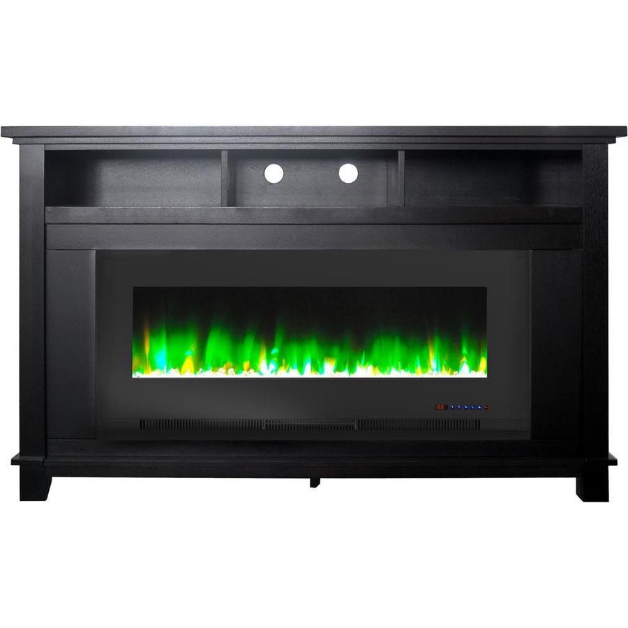 Cambridge San Jose Electric Fireplace Tv Stand In Black With Color