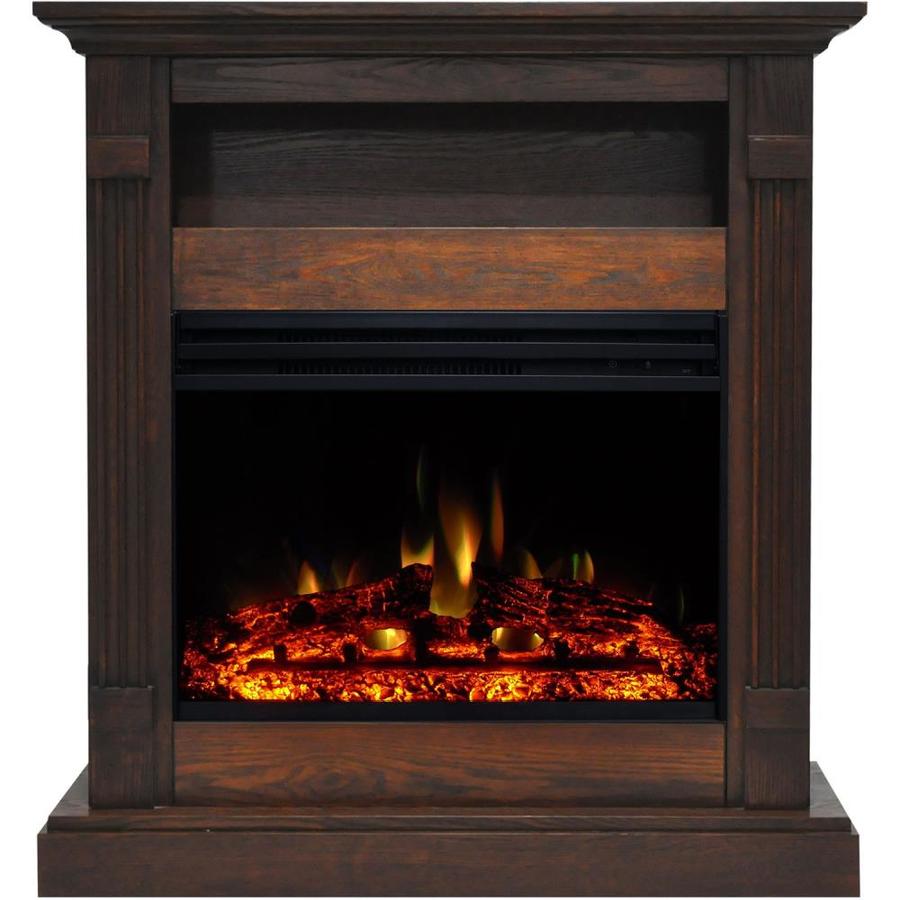 Cambridge Sienna 34in Electric Fireplace Heater with Walnut Mantel