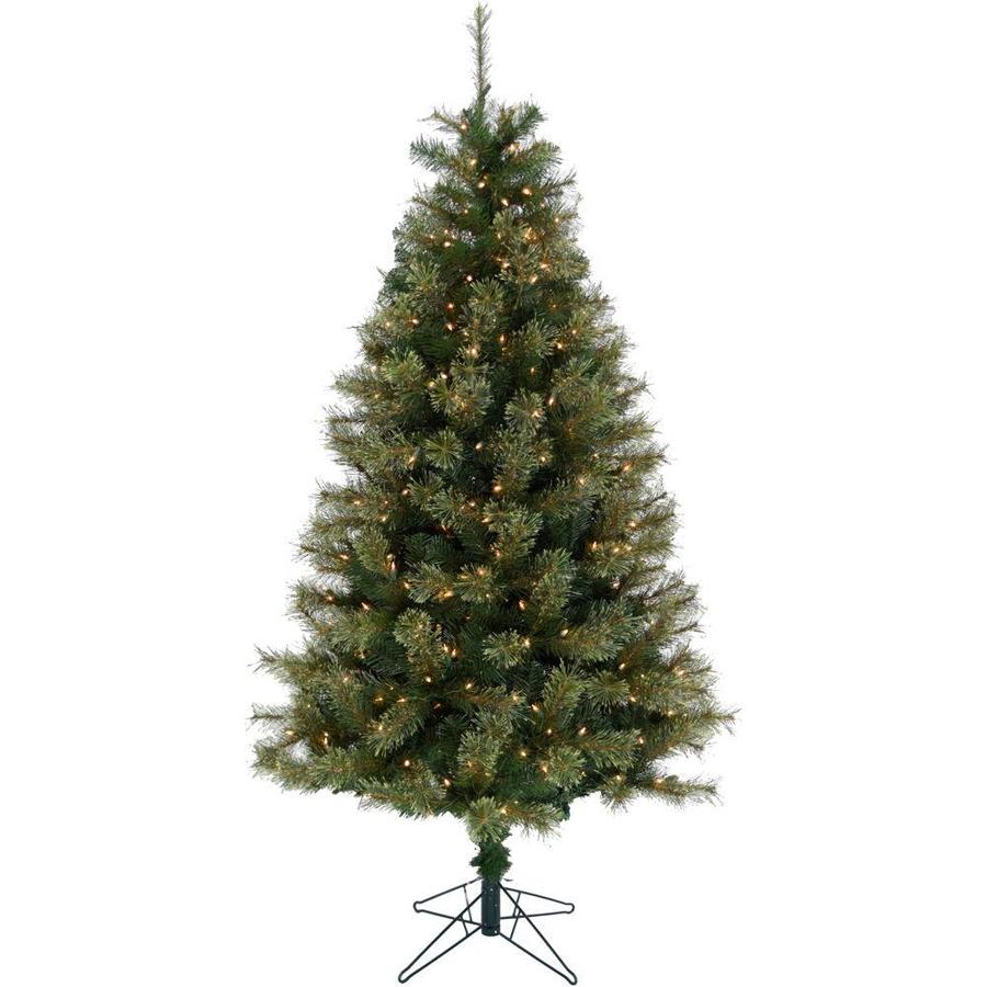 Christmas Time 6.5-ft Pre-Lit Artificial Christmas Tree with 400 Multi ...