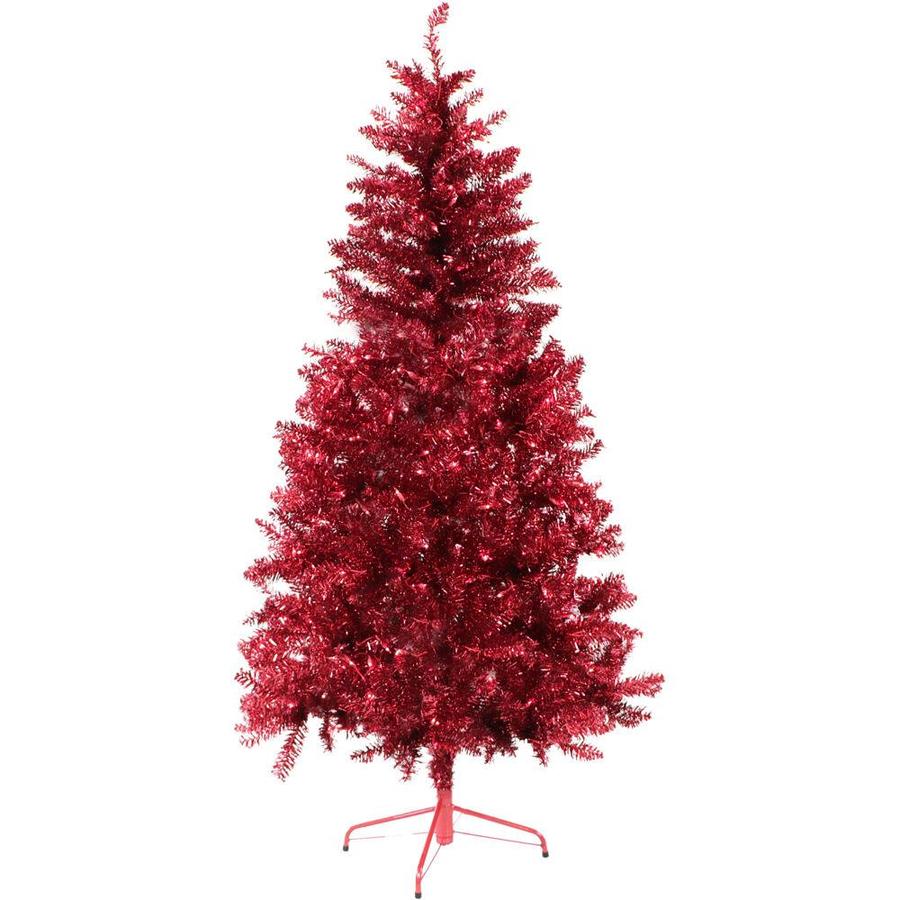 Red Artificial Christmas Trees at