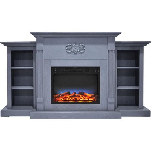 Cambridge 72.3-in W Slate Blue Fan-Forced Electric ... on Electric Fireplace Stores Near Me id=62286