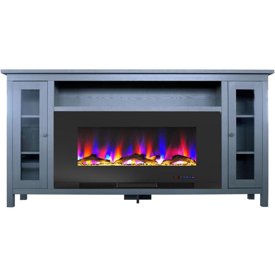 Cambridge Somerset 70 In Slate Blue Electric Fireplace Tv Stand