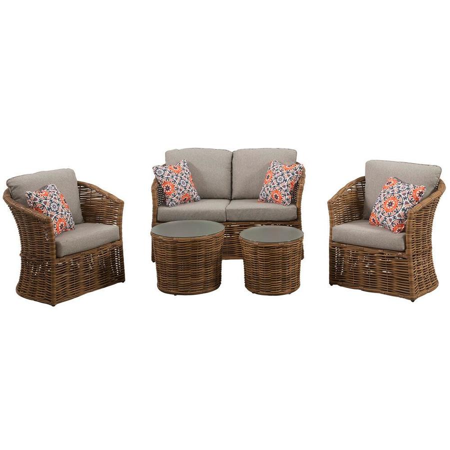 Mod Furniture Lexi 5 Piece Metal Frame Patio Conversation Set With Mod Cushions In The Patio Conversation Sets Department At Lowes Com