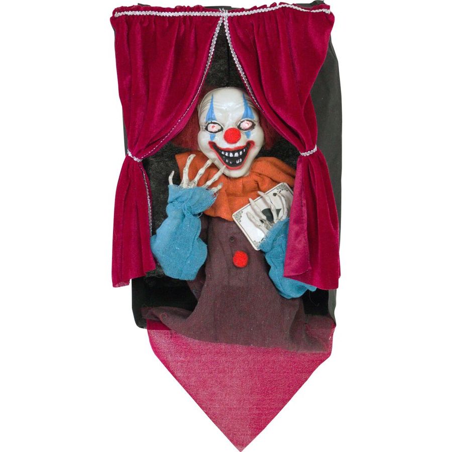 Haunted Hill Farm Animatronic Clown Indoor/Outdoor Halloween Decoration, 2.3 lbs.