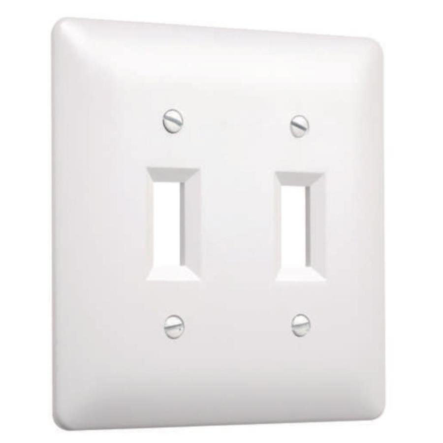 Hubbell 2 Gang Square Plastic Electrical Box Cover In The Electrical Box Covers Department At Lowes Com