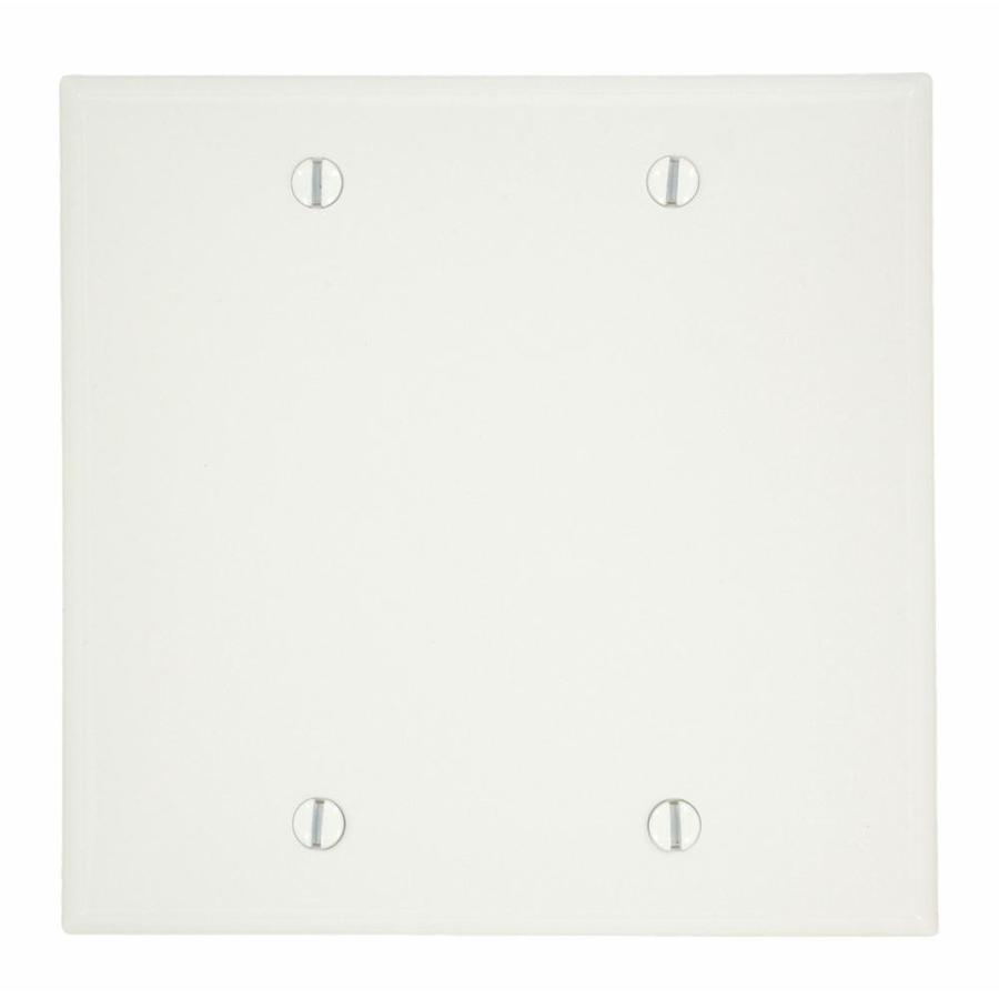 2Gang 25Pack White Blank Standard Wall Plate in the Wall Plates