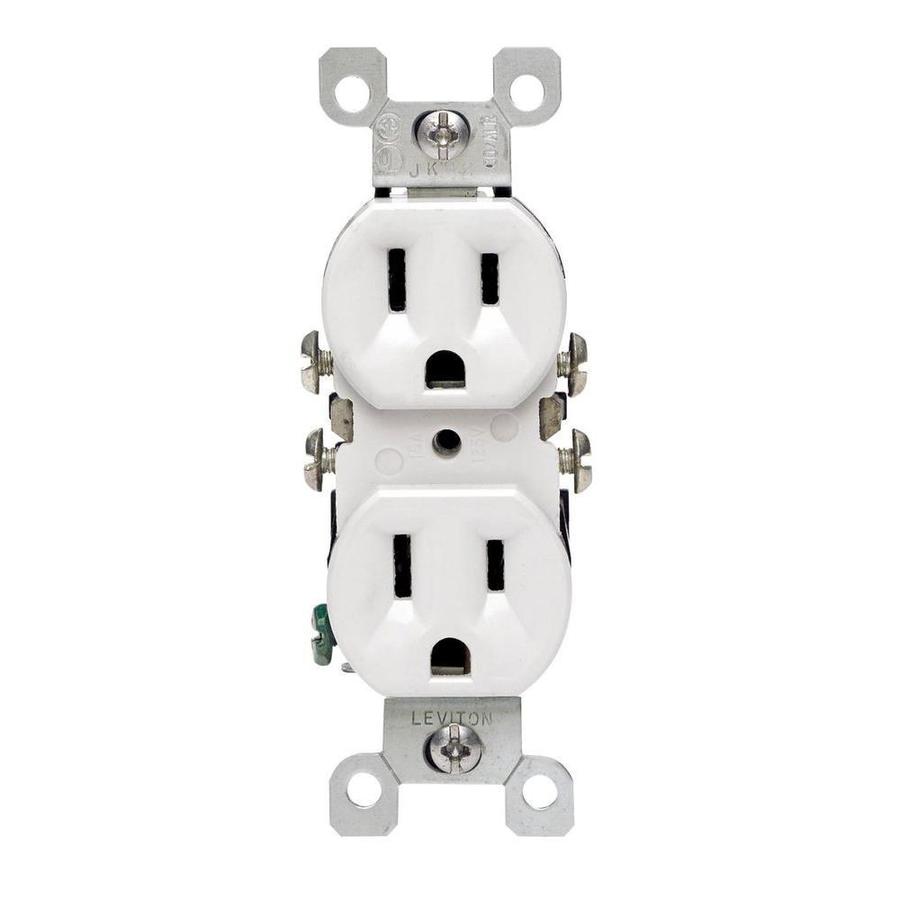 White 15Amp Duplex Recessed Residential Outlet (10Pack) in the