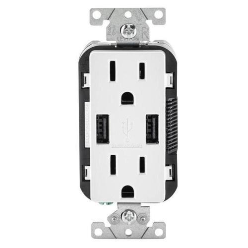 Decora White 15Amp Decorator Tamper Resistant Recessed Residential