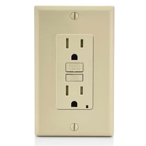SmartlockPro Ivory 15-Amp Duplex Tamper Resistant GFCI Residential/Commercial Outlet at www.strongerinc.org