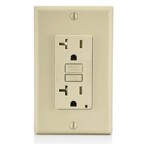 SmartlockPro Ivory 20-Amp Duplex Tamper Resistant GFCI Residential/Commercial Outlet at www.strongerinc.org