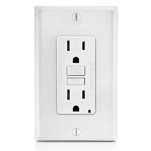 SmartlockPro White 15Amp Duplex Tamper Resistant GFCI Residential