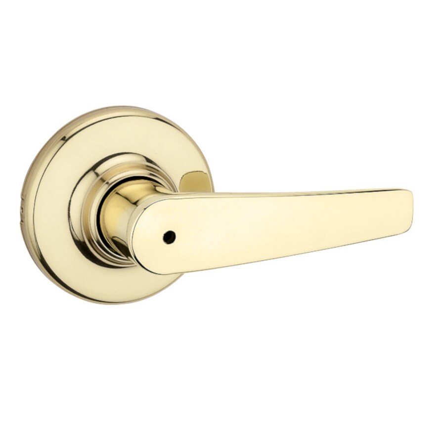 Kwikset Delta 300 Polished Brass Universal Privacy Door Handle in the