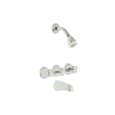 Pfister Chrome 3 Handle Bathtub And Shower Faucet At Lowes Com